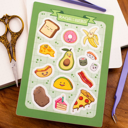 Kawaii Food Sticker Sheet
