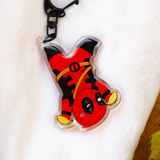 Taco Merc Superhero Acrylic Keychain