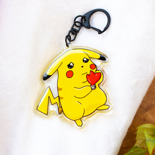 Sad Electric Mouse Pkmn Acrylic Keychain
