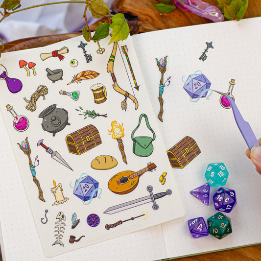Medieval Fantasy DnD RPG Sticker Sheet