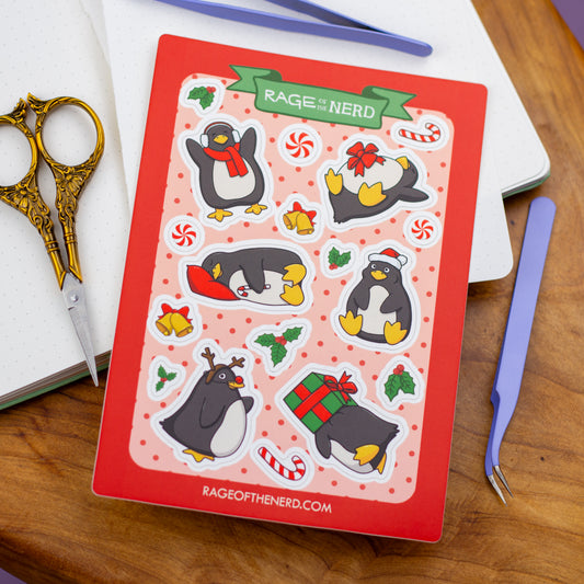 Holiday Penguin Sticker Sheet