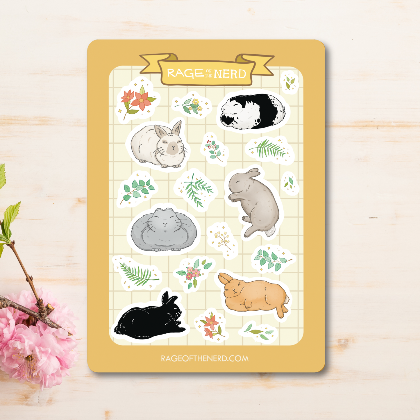 Sleepy Bunnies Sticker Sheet