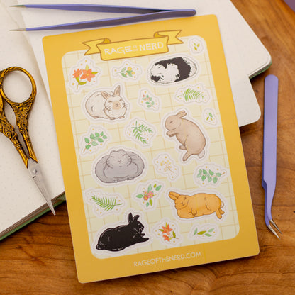Sleepy Bunnies Sticker Sheet