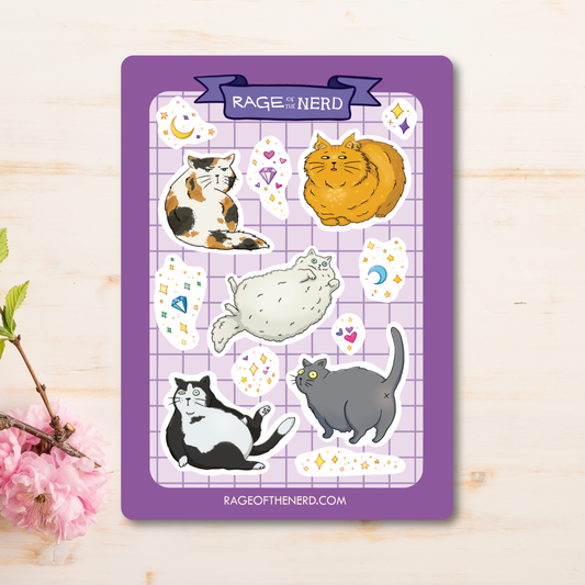 Funny Cats Sticker Sheet