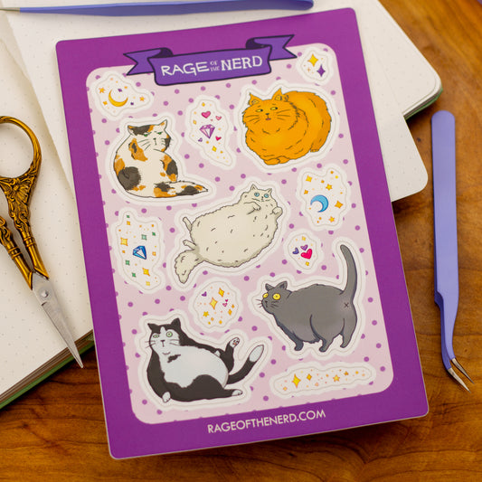Funny Cats Sticker Sheet