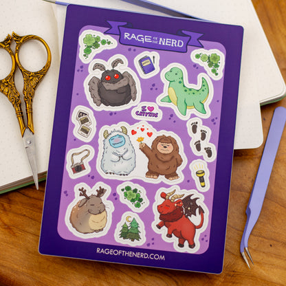 Adorable Cryptid Sticker Sheet