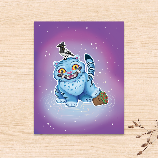 Derpy Tiger Print (In Holographic or Matte)