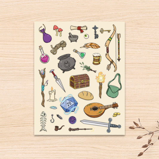 Medieval Fantasy DnD RPG Print