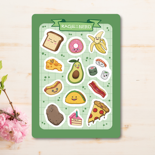 Kawaii Food Sticker Sheet
