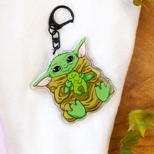 Little Green Friend Acrylic Keychain