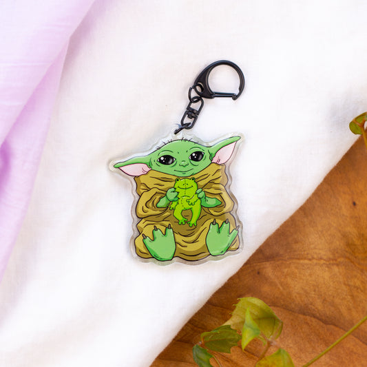 Little Green Friend Acrylic Keychain