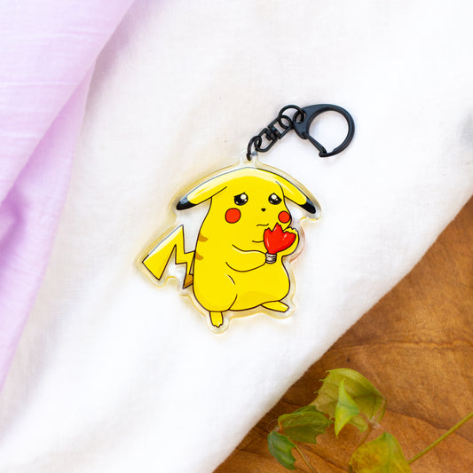Sad Electric Mouse Pkmn Acrylic Keychain