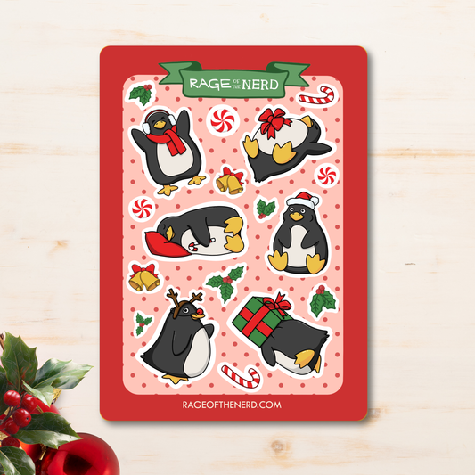 Holiday Penguin Sticker Sheet
