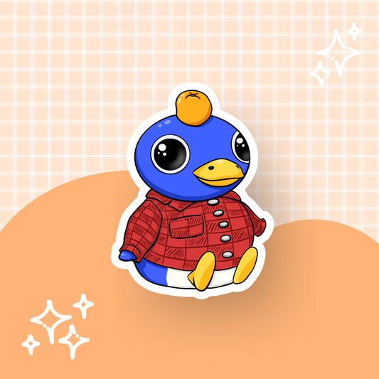 Cozy Gaming Island Penguin Die Cut Sticker