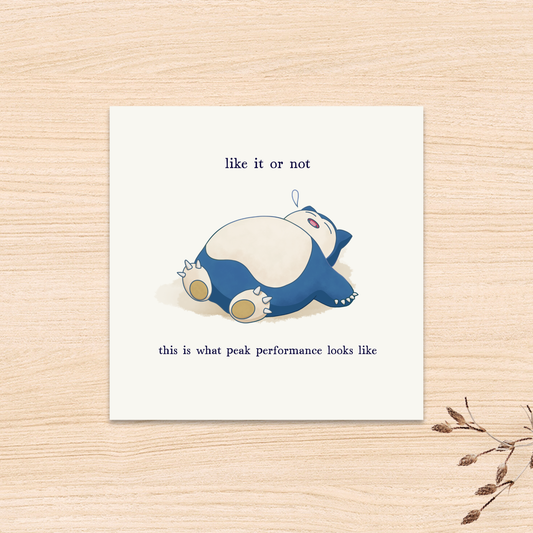 Peak Performance Snoring Pkmn Mini Print