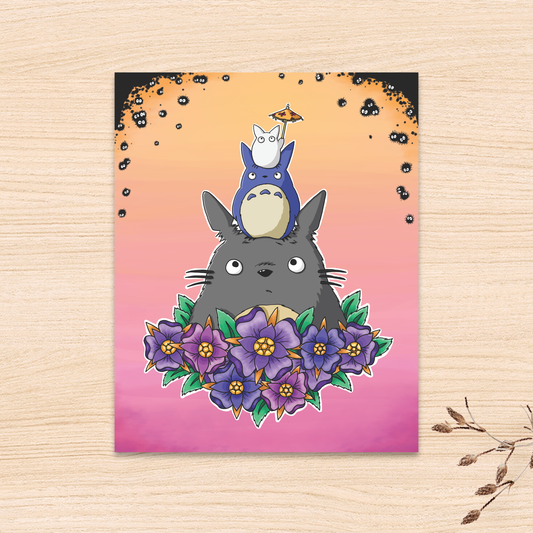 Fluffy Tree Spirit Print (In Holographic or Matte)