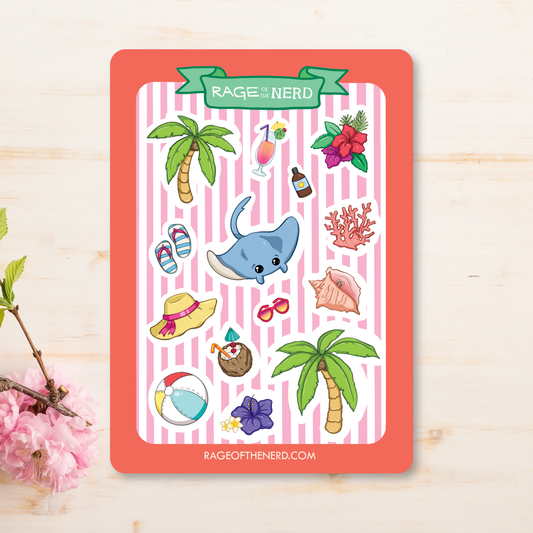 Tropical Vacation Sticker Sheet