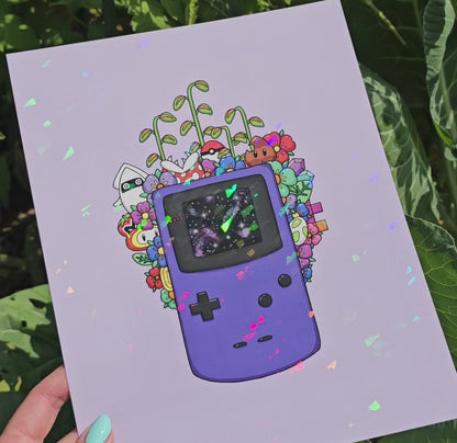 Nostalgic Video Game Console Print (In Holographic or Matte)